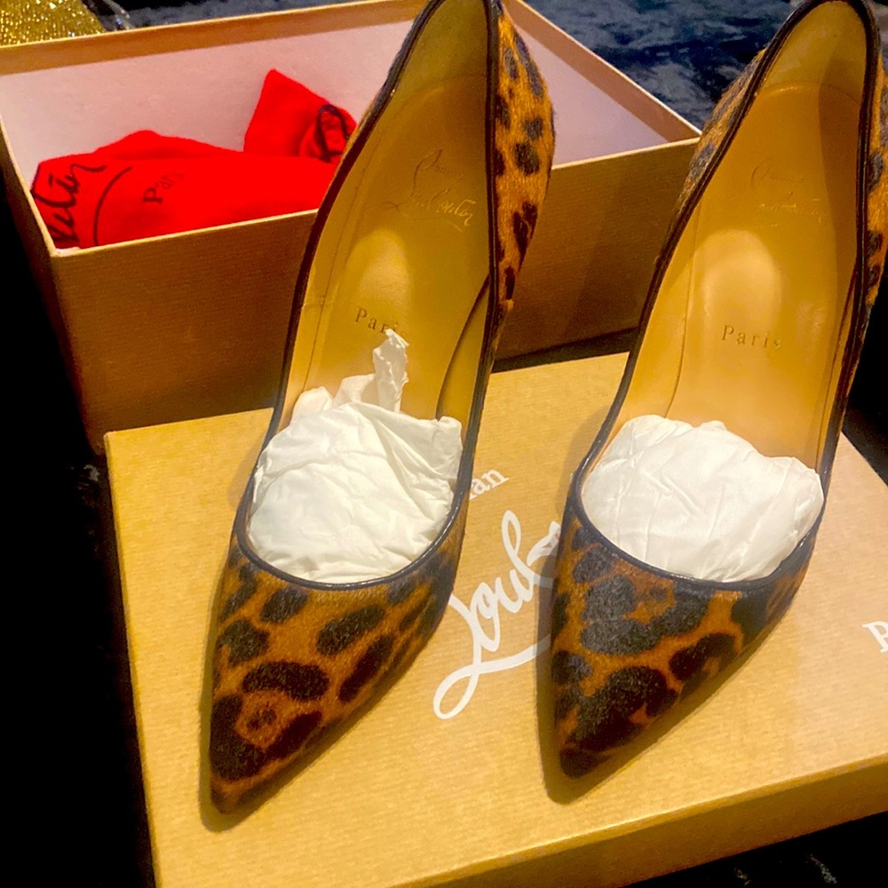 Christian louboutin so Kate 120 POny Dark Leo/Kid